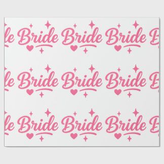 Papier Cadeau Mariée Néon Rose