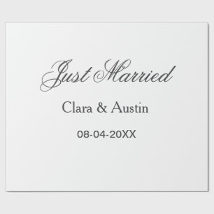 Papier Cadeau Mariés add nom couple date année sim mariage
