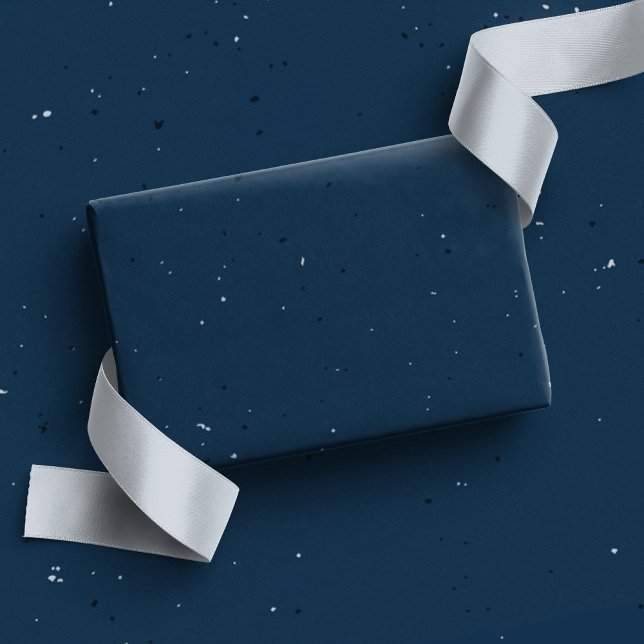 Papier Cadeau Marine bleu speckle simple plaisir extérieur vacan (Créateur téléchargé)