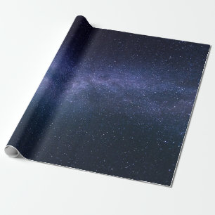 Papier Cadeau Marine Blue Galaxy Starry Night Stars