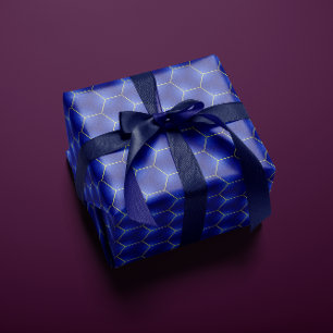 Papier Cadeau Marine chic et moderne et géométrique or