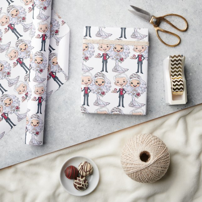 Papier Cadeau Marital ou mariage (Artisanat)
