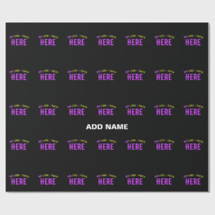 PAPIER CADEAU MARQUE VERIFIEE NOIRE PERSONNALISABLE MODERNE ET C