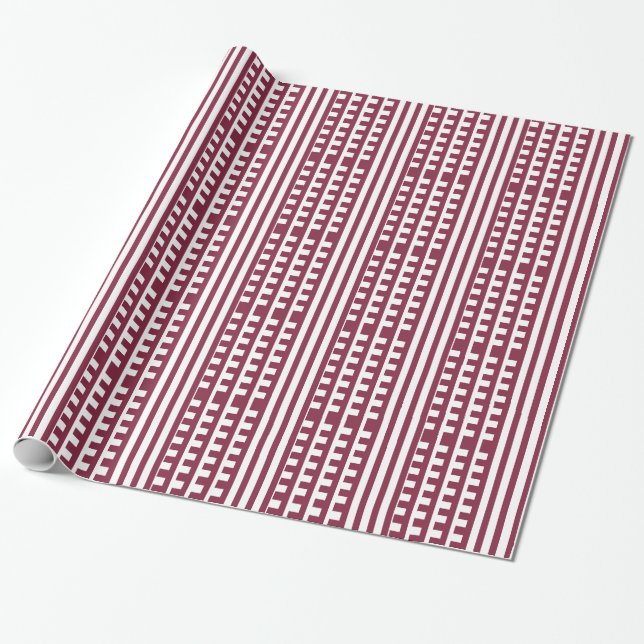 Papier Cadeau Marron et blanc peigne la dent (Déroulé)