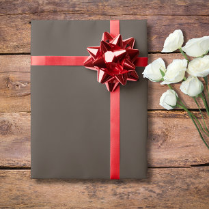 Papier Cadeau Marron Taupe Uni   Classique   Élégant