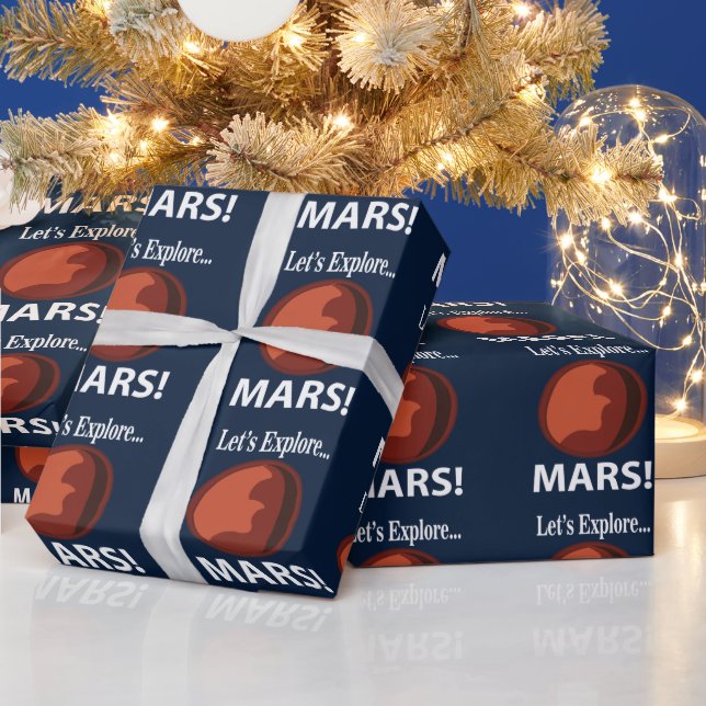 Papier Cadeau Mars Explorons Mars (Vacances)