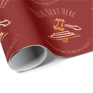 Papier Cadeau Marteau de juge   Avocat   Avocat   Cabinet d'avoc