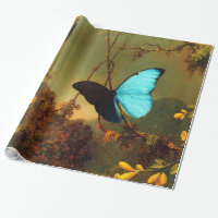 Martin Johnson Heade Blue Morpho Butterfly Vintage