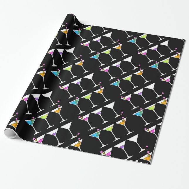 Papier Cadeau Martini Disparaissant (Déroulé)