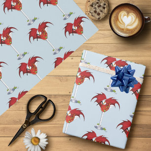 Papier Cadeau Martini Imaginaire Red Dragon