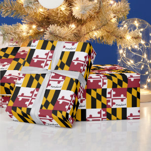 Papier Cadeau Maryland Drapeau & Maryland cadeaux Amérique/fan 