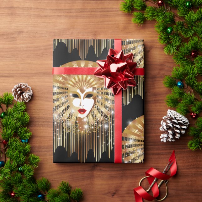 Papier Cadeau Mask de la Fête du Venice Carnival (Cadeau de vacances)