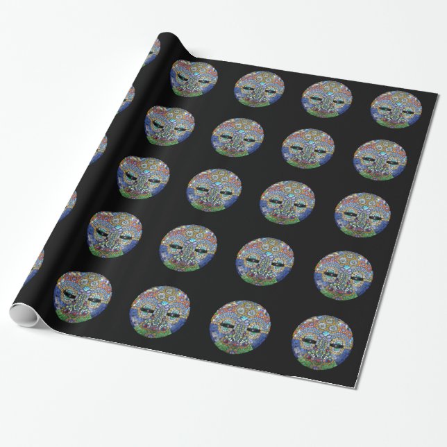 Papier Cadeau Masque de mosaïque de Marge (Déroulé)