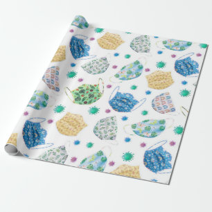 Papier Cadeau Masque de visage couleur Motif 2020