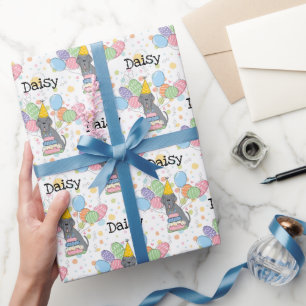 Papier Cadeau Mastiff Chien bleu napolitain anniversaire