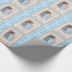 Papier Cadeau Mat Vintage des années 1940 avec insertion photo 