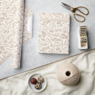 Papier Cadeau Matériel de pêche pour enfants pêcheur à la pêche 