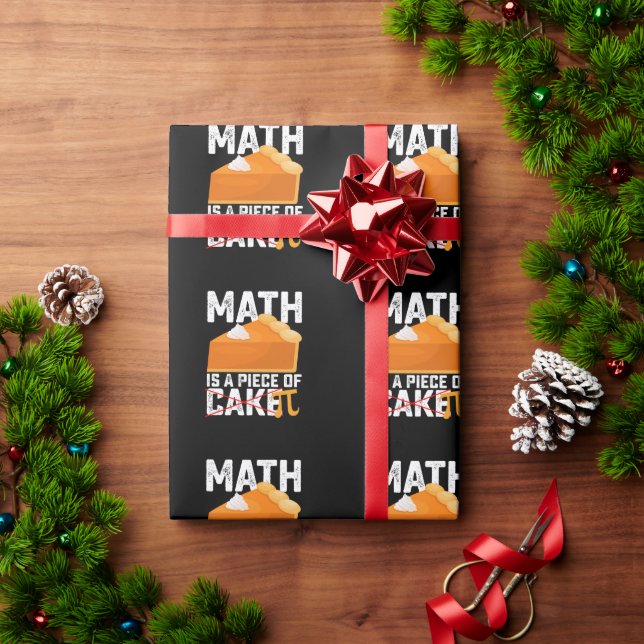 Papier Cadeau Math Est Une Pièce De Gâteau Pi Day Drôle (Cadeau de vacances)