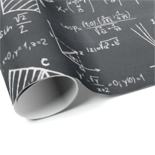 Papier Cadeau Math Physics sur Blackboard Geegy Cadeau pour ense
