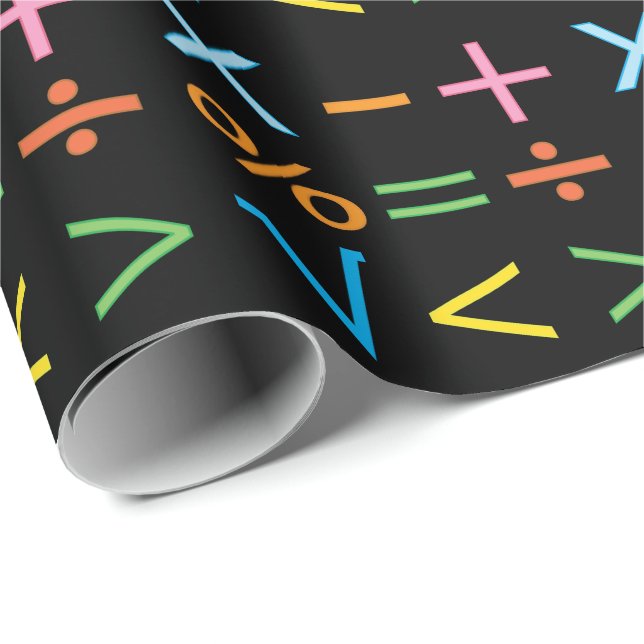 Papier Cadeau Mathématiques Symbole mathématique Math (Coin rond)