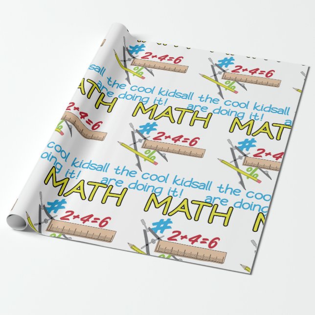 Papier Cadeau Maths (Déroulé)