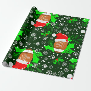 Papier Cadeau mauvais Noël football sports père Noël Noël saint