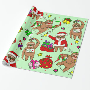 Papier Cadeau mauvais noël santa claus