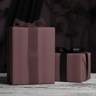 Papier Cadeau Mauve foncé élégant sur rayures épaisses mauves