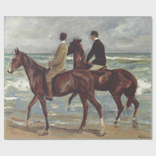Papier Cadeau Max Liebermann : Deux Cavaliers sur la Plage Art