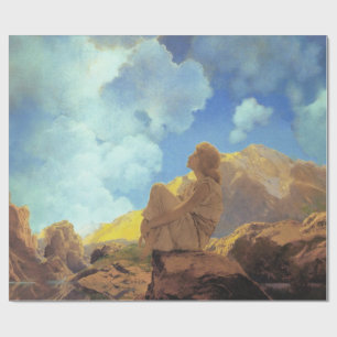Papier Cadeau Maxfield Parrish Matin 1922 Nuage Bleu Beaux-Arts