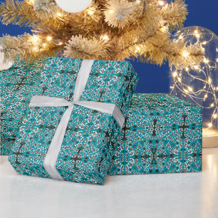 Papier Cadeau Mazipoodles Cellules similaires Différents Turquoi
