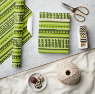 Papier Cadeau MAZIPOODLES Motif rayé Tricot Patron 004 B