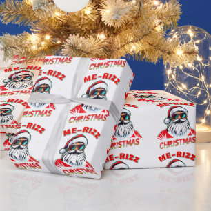 Papier Cadeau Me-Rizz Noël gen Alpha mème drôle