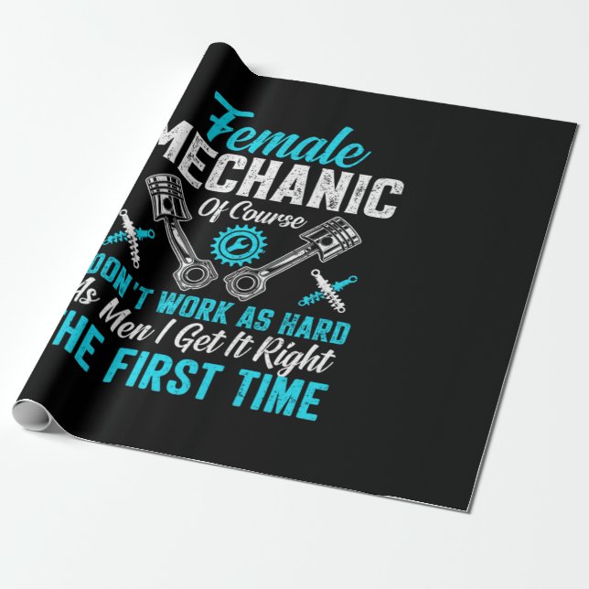 Papier Cadeau Mécanique féminine (Déroulé)