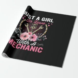 Papier Cadeau Mécanique Juste Une Fille Amoureuse Avec Un Mécani