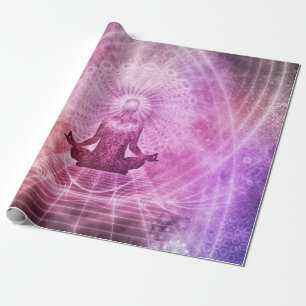 Papier Cadeau Méditation du Yoga spirituel Zen coloré