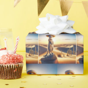 Papier Cadeau Meerkat porte un Sombrero mexicain