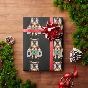 Papier Cadeau Meilleur papa bouledogue de tous les temps – Fête