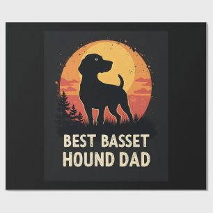 Papier Cadeau Meilleur Papa Chien Papa - T-Shirt Basset Hound Vi
