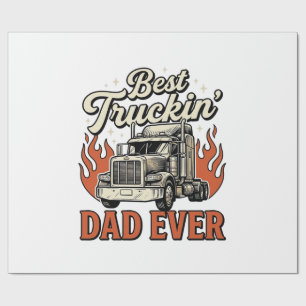 Papier Cadeau Meilleur Papa de Camionneur Ever Chemise Vintage C