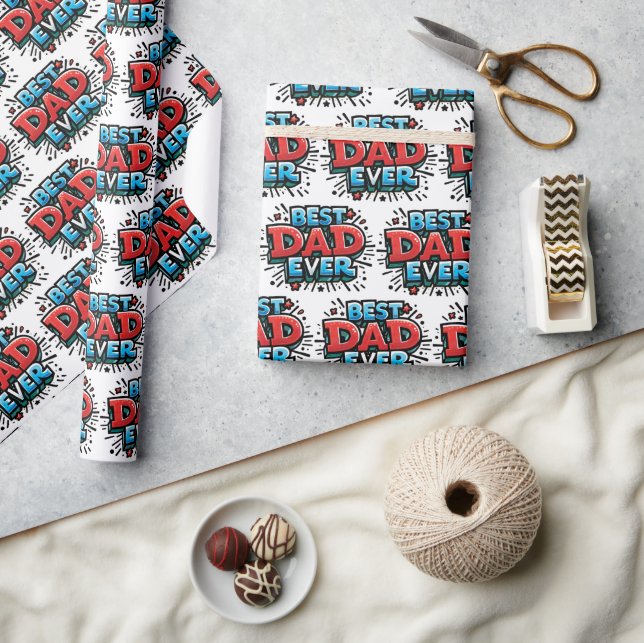 Papier Cadeau Meilleur papa jamais (Artisanat)