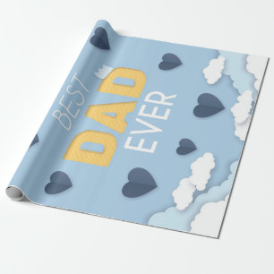 Papier Cadeau Meilleur papa jamais mignonne Fête des pères