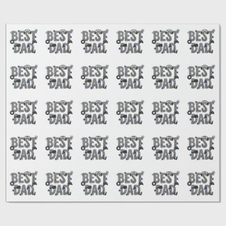 Papier Cadeau Meilleur Papa Papa joueur Graphique