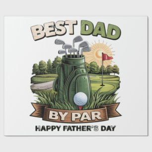 Papier Cadeau Meilleur Papa Par Golf Papa Drôle