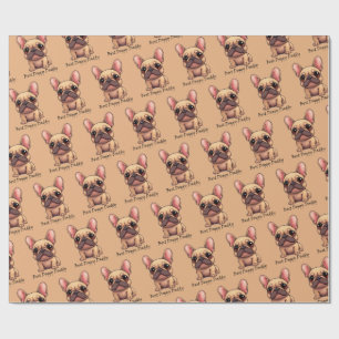 Papier Cadeau Meilleur Papa Toutou Frenchie Bouledogue Français