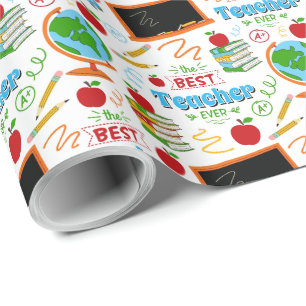 Papier Cadeau Meilleur papier d'enveloppement pour enseignant