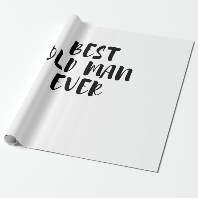 Papier Cadeau Meilleur vieil homme (Déroulé)