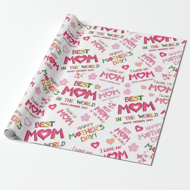 Papier Cadeau Meilleure Maman (Déroulé)