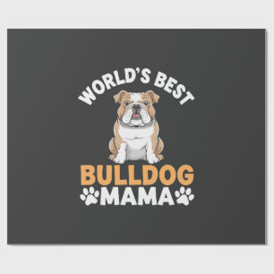 Papier Cadeau Meilleure Maman Bouledogue du Monde