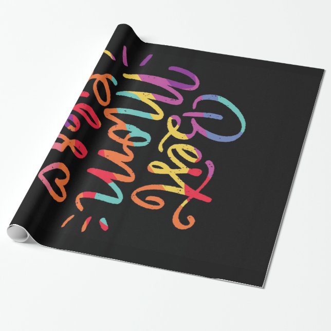Papier Cadeau Meilleure maman jamais colorée (Déroulé)